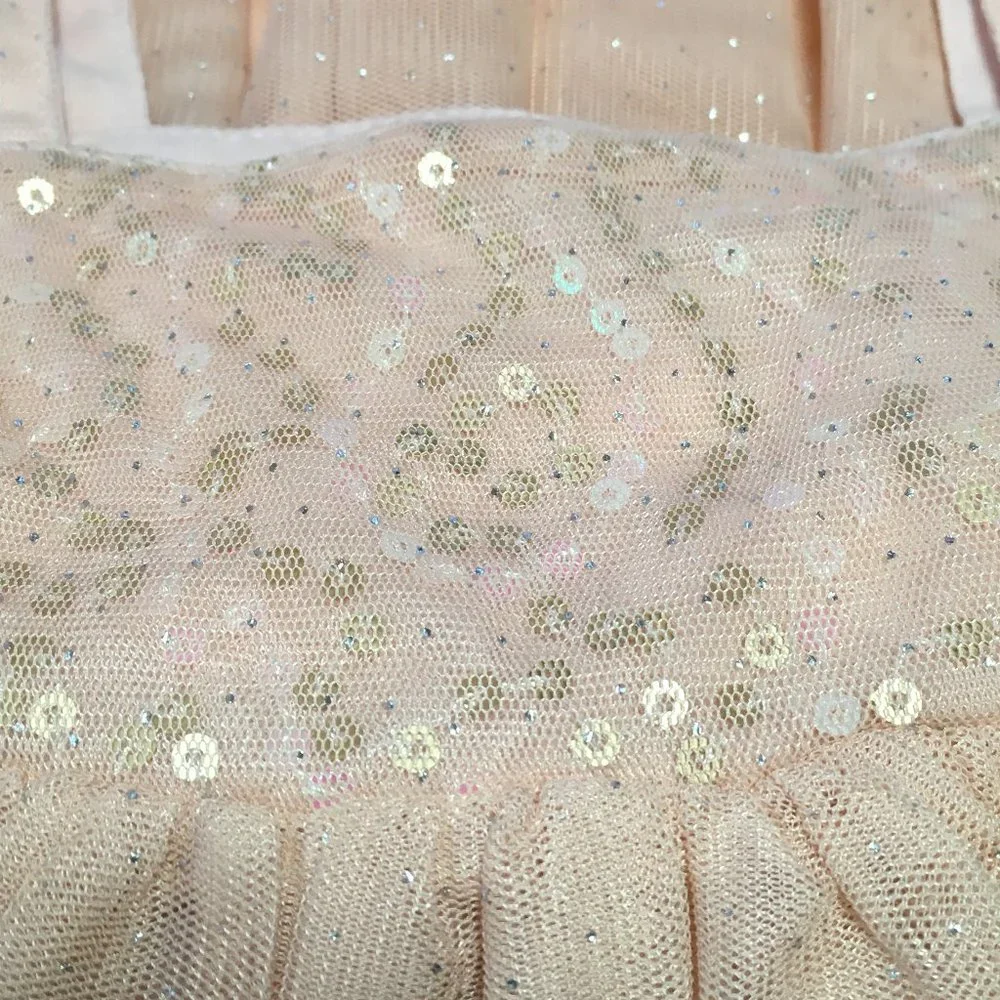 The Children's Place Sleeveless Peach Sparkly Dress - Size 18/24 Mos